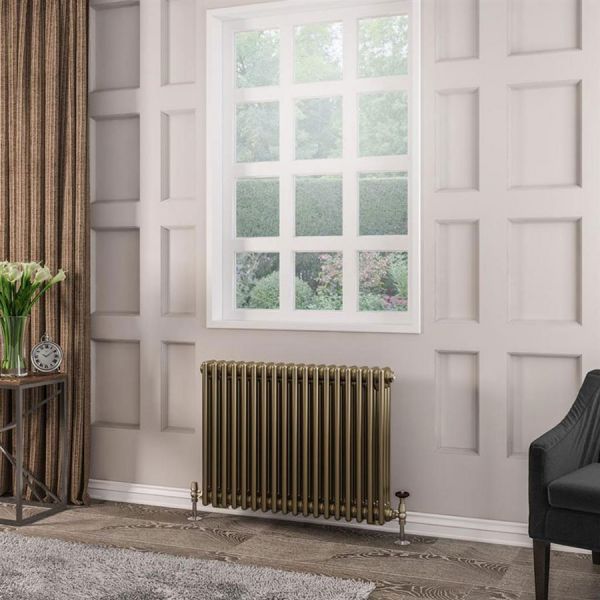Eastbrook Rivassa 600 x 833 Bronze Effect 3 Column Horizontal Radiator #2