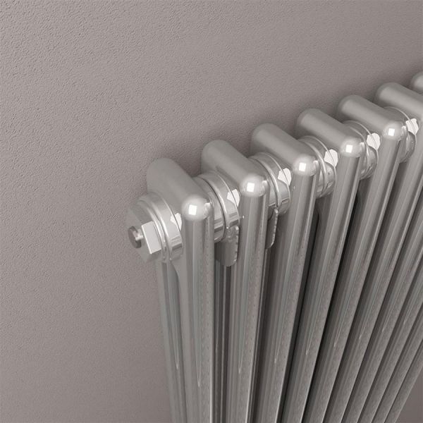 Eastbrook Rivassa 600 x 833 Chrome Effect 2 Column Horizontal Radiator #3