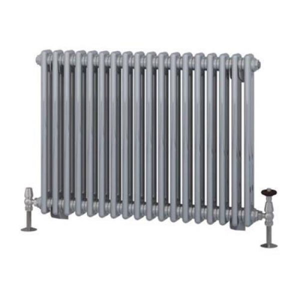 Eastbrook Rivassa 600 x 833 Chrome Effect 2 Column Horizontal Radiator