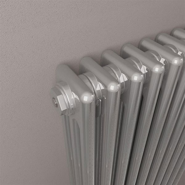 Eastbrook Rivassa 600 x 833 Chrome Effect 3 Column Horizontal Radiator #3