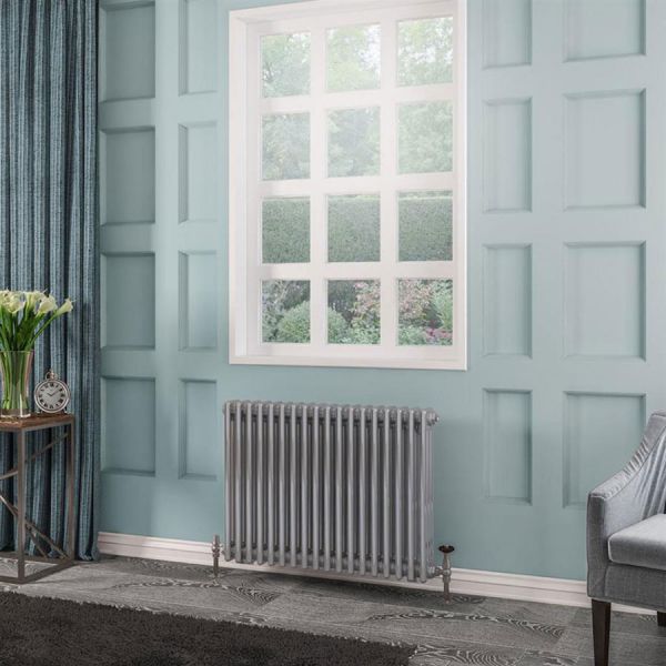 Eastbrook Rivassa 600 x 833 Chrome Effect 3 Column Horizontal Radiator #2