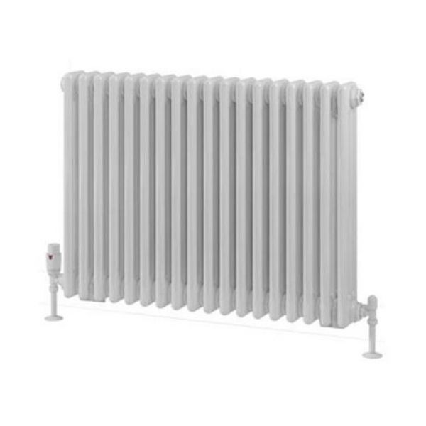 Eastbrook Rivassa 600 x 833 Gloss White 3 Column Horizontal Radiator