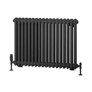 Eastbrook Rivassa 600 x 833 Matt Anthracite 2 Column Horizontal Radiator