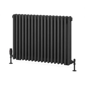 Eastbrook Rivassa 600 x 833 Matt Anthracite 3 Column Horizontal Radiator