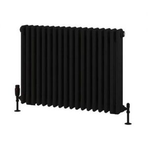 Eastbrook Rivassa 600 x 833 Matt Black 3 Column Radiator