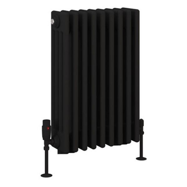 Eastbrook Rivassa 600 x 425 Matt Black 4 Column Radiator #2