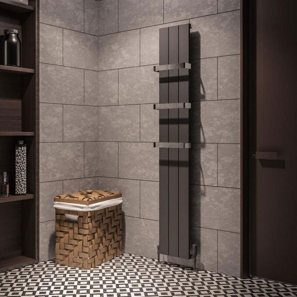 Eastbrook Rosano 1800 x 280 Matt Anthracite Aluminium Designer Radiator #2