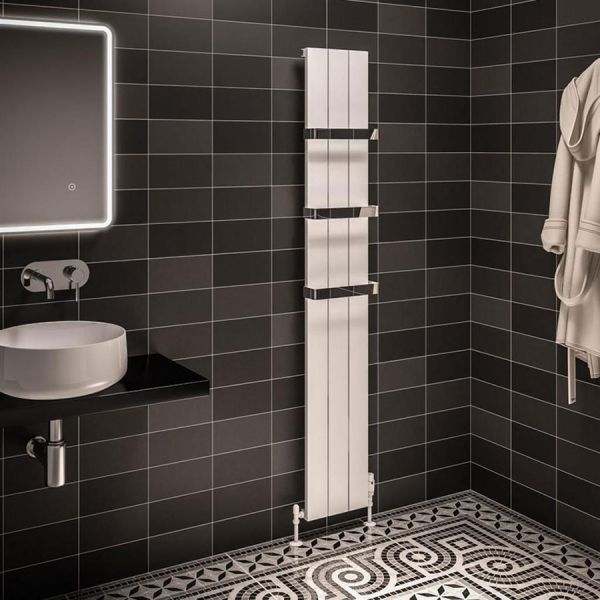 Eastbrook Rosano 1800 x 280 Matt White Aluminium Designer Radiator #2