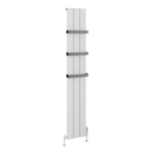 Eastbrook Rosano 1800 x 280 Matt White Aluminium Designer Radiator