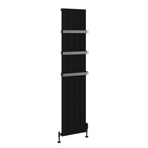 Eastbrook Rosano 1800 x 375 Matt Black Aluminium Designer Radiator