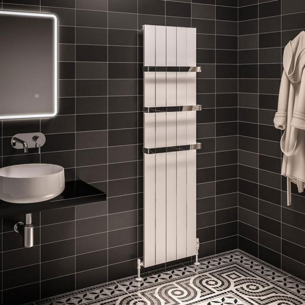 Eastbrook Rosano 1800 x 470 Matt White Aluminium Designer Radiator #2
