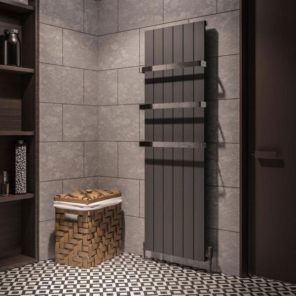 Eastbrook Rosano 1800 x 565 Matt Anthracite Aluminium Designer Radiator #2