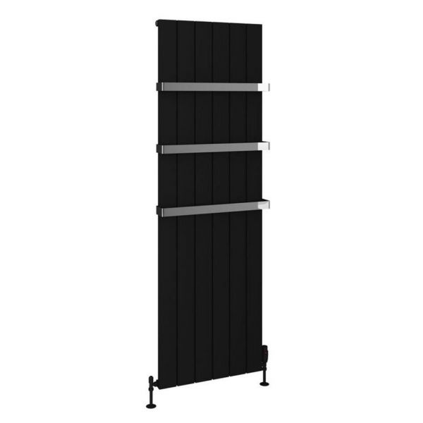 Eastbrook Rosano 1800 x 565 Matt Black Aluminium Designer Radiator