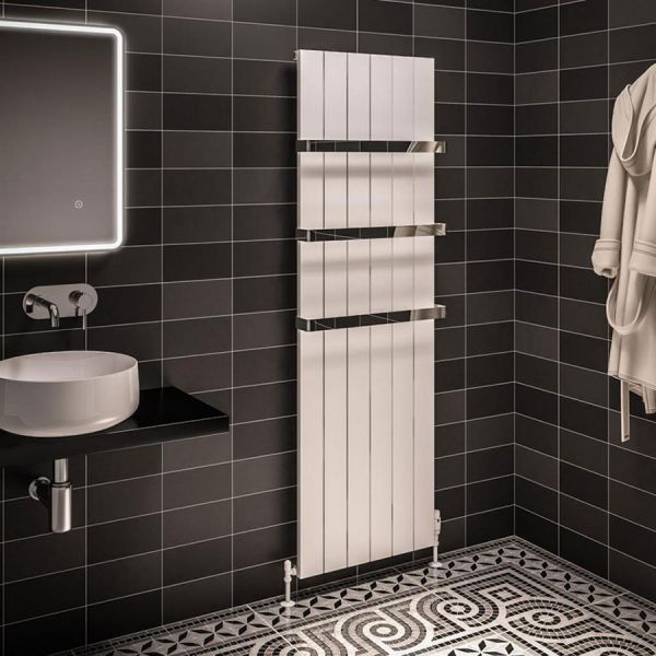 Eastbrook Rosano 1800 x 565 Matt White Aluminium Designer Radiator #2