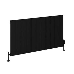 Eastbrook Rosano 600 x 1040 Matt Black Aluminium Designer Radiator