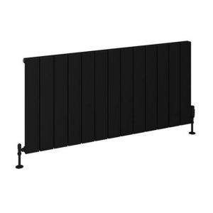 Eastbrook Rosano 600 x 1230 Matt Black Aluminium Designer Radiator