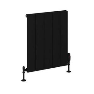 Eastbrook Rosano 600 x 470 Matt Black Aluminium Designer Radiator