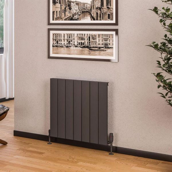 Eastbrook Rosano 600 x 660 Matt Anthracite Aluminium Designer Radiator #2