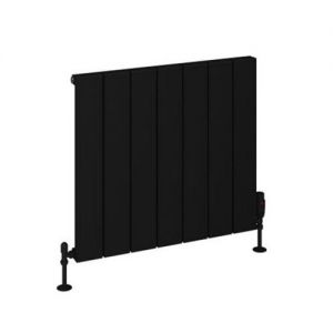 Eastbrook Rosano 600 x 660 Matt Black Aluminium Designer Radiator