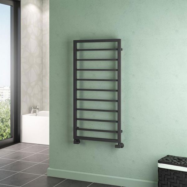 Eastbrook Ryton 1200 x 600 Matt Anthracite Designer Towel Rail #2
