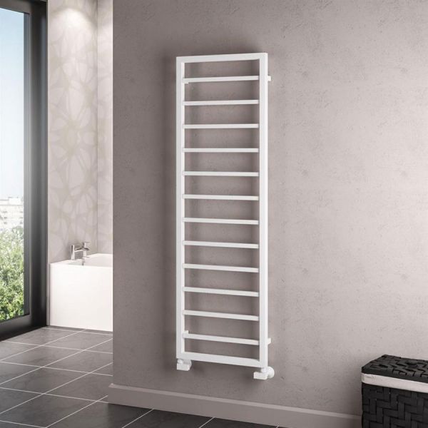 Eastbrook Ryton 1600 x 500 Matt White Designer Towel Rail #2