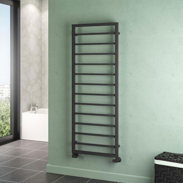 Eastbrook Ryton 1600 x 600 Matt Anthracite Designer Towel Rail #2