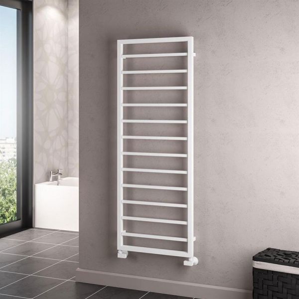 Eastbrook Ryton 1600 x 600 Matt White Designer Towel Rail #2
