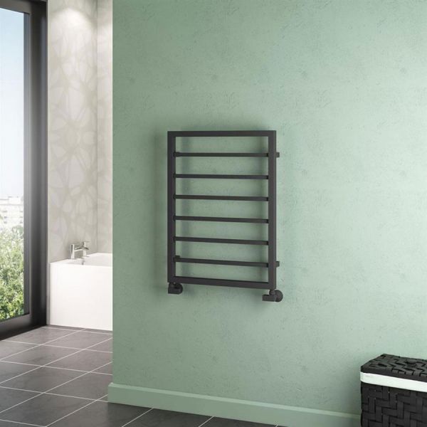Eastbrook Ryton 800 x 600 Matt Anthracite Designer Towel Rail #2