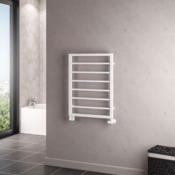 Eastbrook Ryton 800 x 600 Matt White Designer Towel Rail #2
