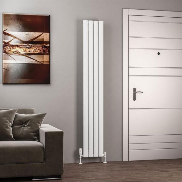Eastbrook Sandhurst 1800 x 275 Matt White Aluminium Designer Radiator #2