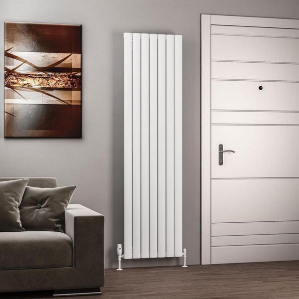 Eastbrook Sandhurst 1800 x 485 Matt White Aluminium Designer Radiator #2