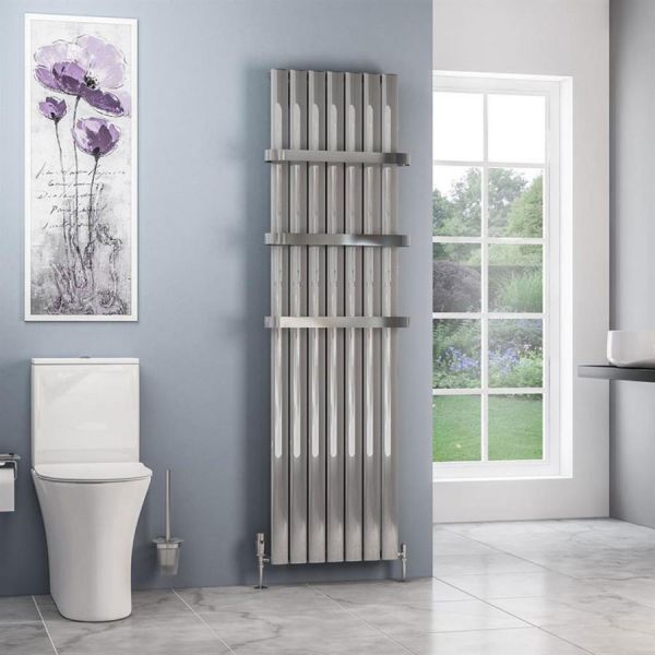 Eastbrook Sandhurst 1800 x 485 Polished Aluminium Designer Radiator #2