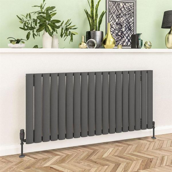 Eastbrook Sandhurst 600 x 1255 Matt Anthracite Aluminium Designer Radiator #2