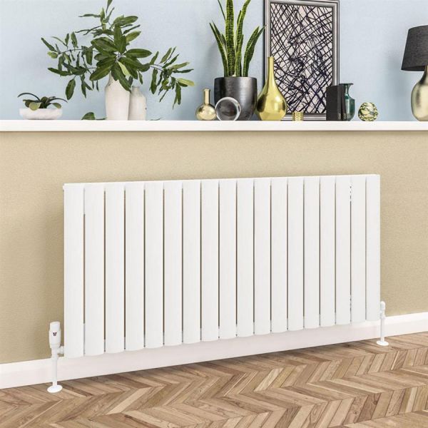 Eastbrook Sandhurst 600 x 1255 Matt White Aluminium Designer Radiator #2