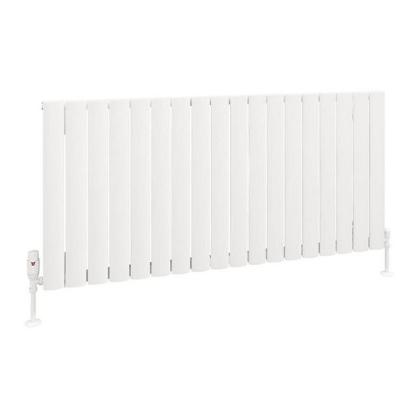 Eastbrook Sandhurst 600 x 1255 Matt White Aluminium Designer Radiator
