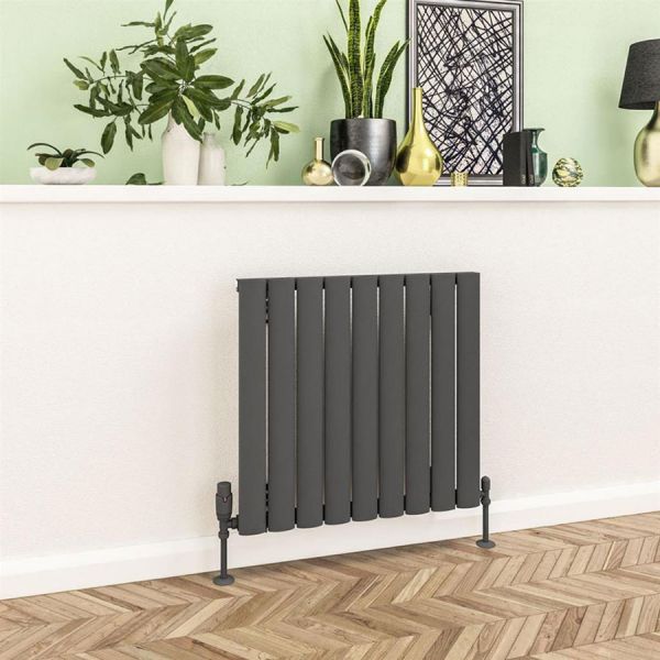 Eastbrook Sandhurst 600 x 625 Matt Anthracite Aluminium Designer Radiator #2