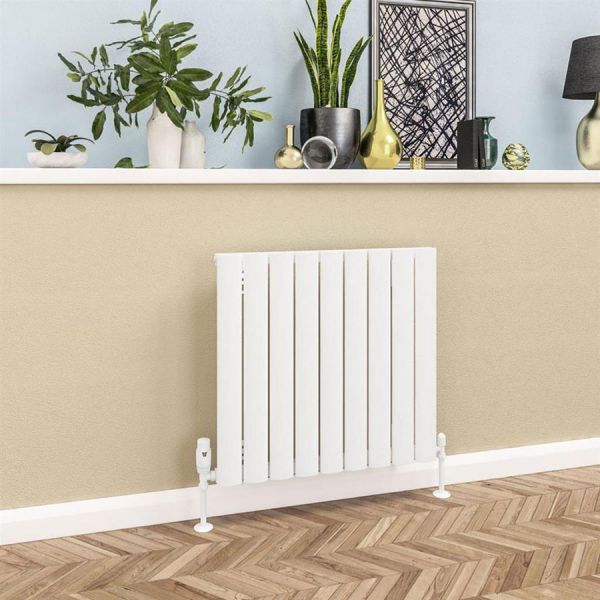 Eastbrook Sandhurst 600 x 625 Matt White Aluminium Designer Radiator #2