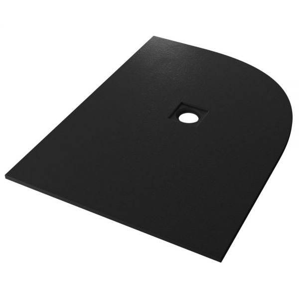 Eastbrook Crossland 1200 x 900 Right Hand Offset Quadrant Black Slate Effect Shower Tray #2