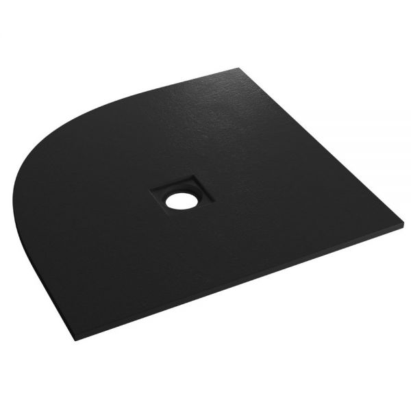 Eastbrook Crossland 800 x 800 Quadrant Black Slate Effect Shower Tray