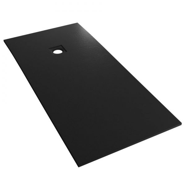 Eastbrook Crossland 1600 x 800 Rectangular Black Slate Effect Shower Tray