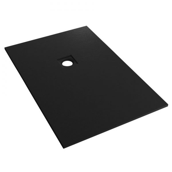 Eastbrook Crossland 1400 x 900 Rectangular Black Slate Effect Shower Tray