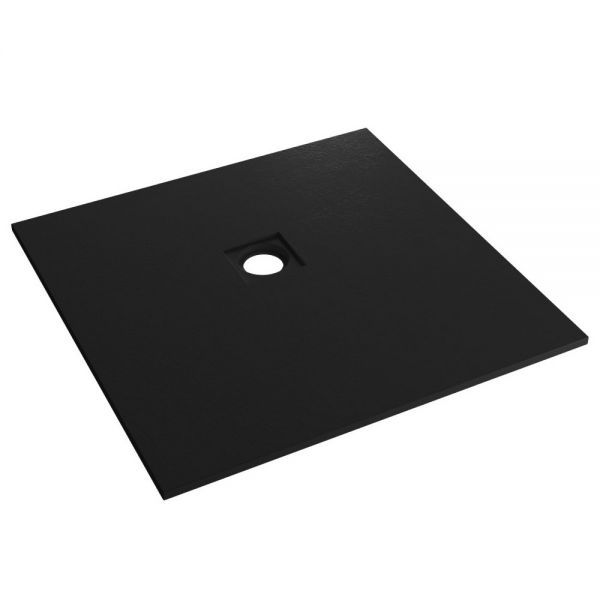 Eastbrook Crossland 800 x 800 Square Black Slate Effect Shower Tray