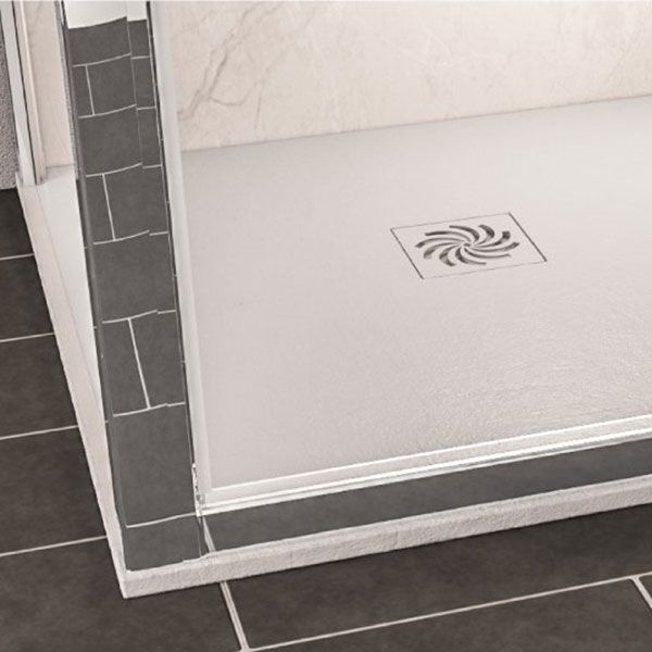 Eastbrook Crossland 900 x 900 Square Grey Slate Effect Shower Tray #2