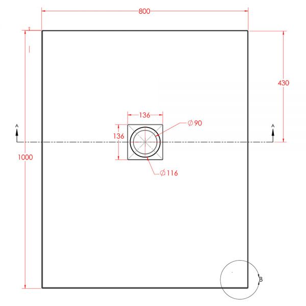 Eastbrook Crossland 1000 x 800 Rectangular White Slate Effect Shower Tray #3