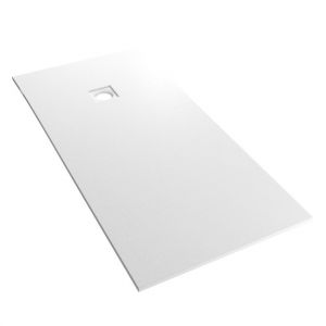 Eastbrook Crossland 1600 x 700 Rectangular White Slate Effect Shower Tray