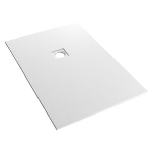 Eastbrook Crossland 1000 x 800 Rectangular White Slate Effect Shower Tray