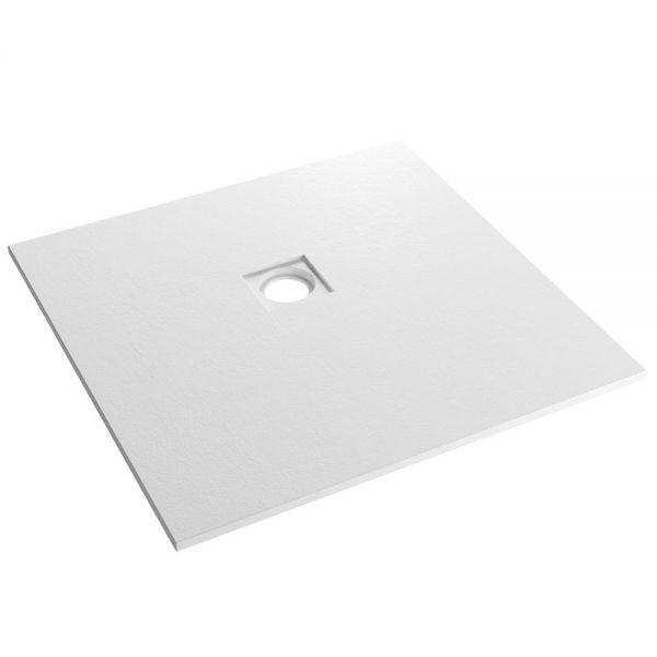 Eastbrook Crossland 900 x 900 Square White Slate Effect Shower Tray