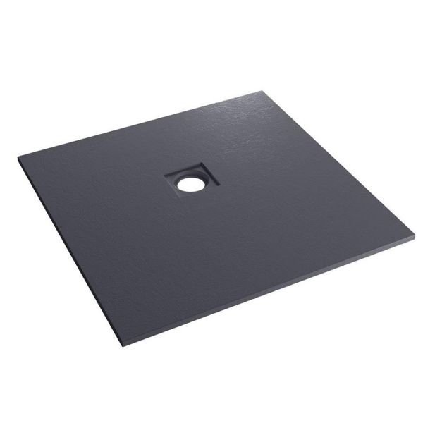 Eastbrook Crossland 800 x 800 Square Grey Slate Effect Shower Tray