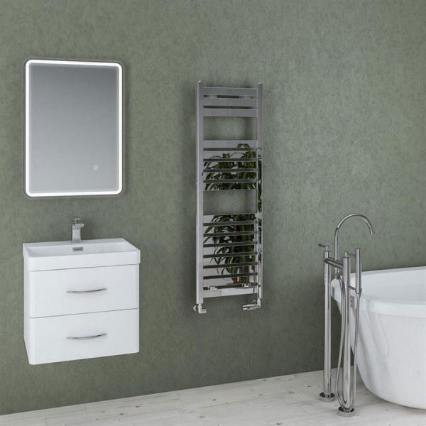 Eastbrook Staverton 1200 x 400 Chrome Designer Towel Rail #2