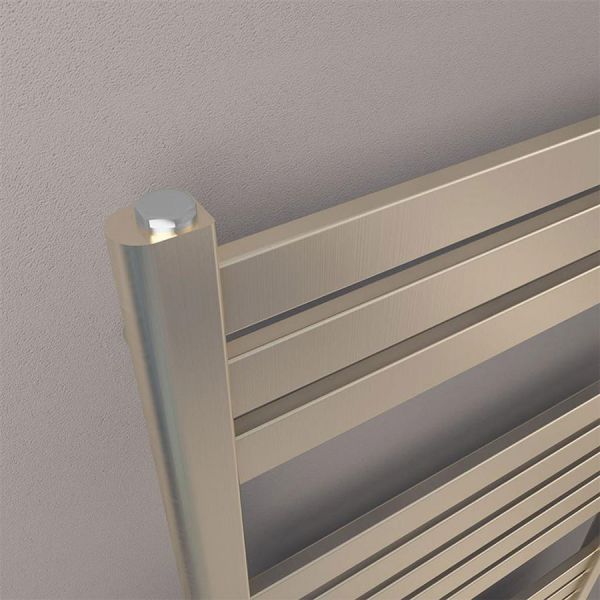 Eastbrook Staverton 1200 x 500 Brushed Brass Designer Towel Rail #3